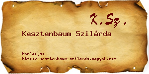 Kesztenbaum Szilárda névjegykártya